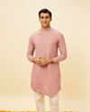 Quartz Pink Angrakha Kurta Set image number 0